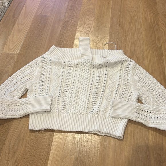 RtA White Off-Shoulder Sweater - Picture 4 of 8